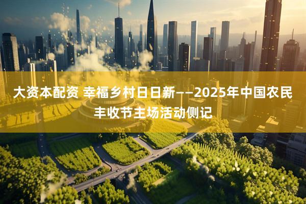 大资本配资 幸福乡村日日新——2025年中国农民丰收节主场活动侧记