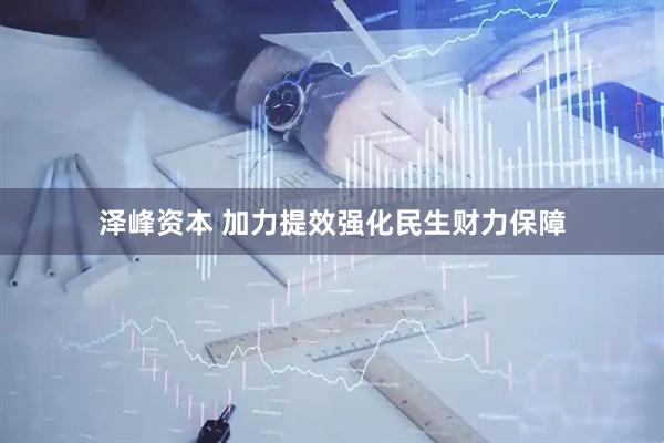 泽峰资本 加力提效强化民生财力保障